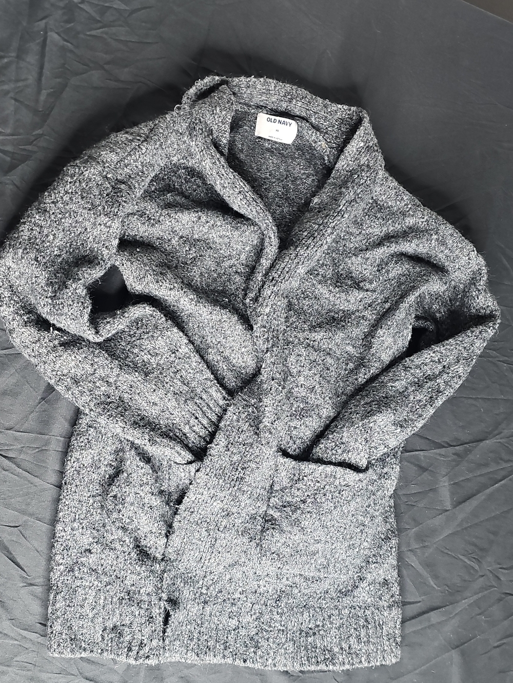 Old Navy Charcoal Gray Open-Front Knit Cardigan